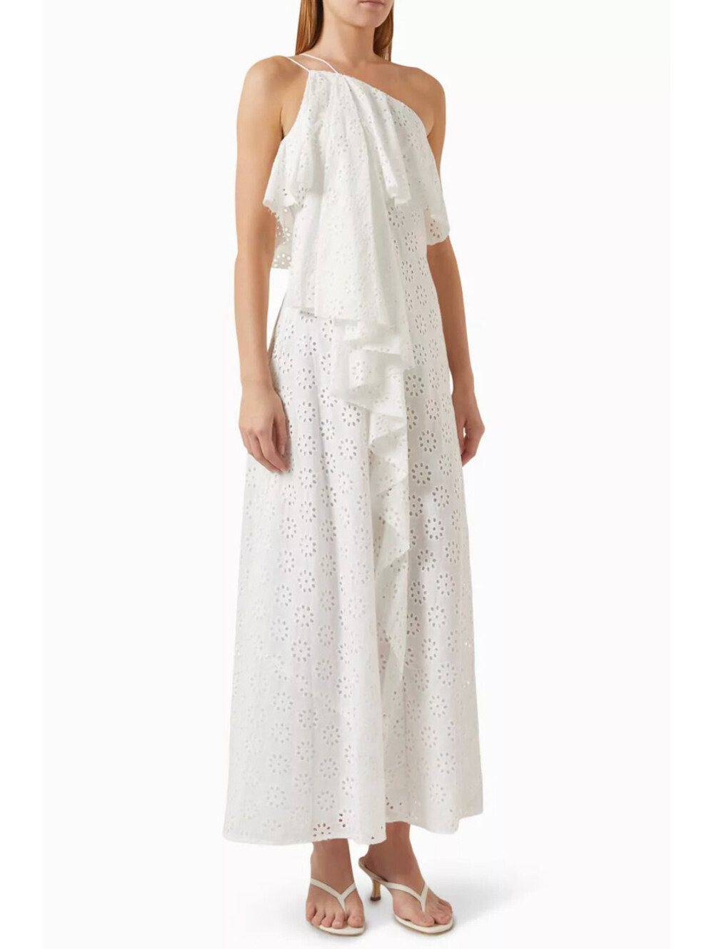 NWT $600 Staud Isa White Designer Cotton Broderie Embroidered Dress Small